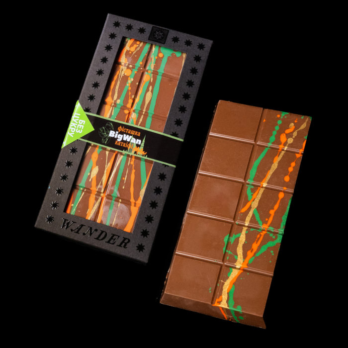 ДУБАЙСЬКИЙ ШОКОЛАД BIGWAN БЕЗ ЦУКРУ ФІСТАШКА - КАТАІФІ