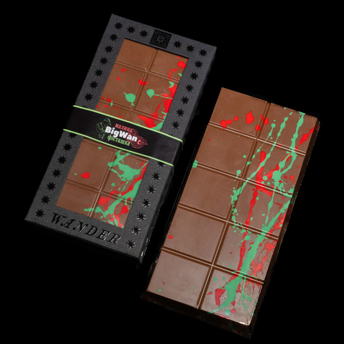 Шоколадна Плитка Bigwan Малина-Фісташка